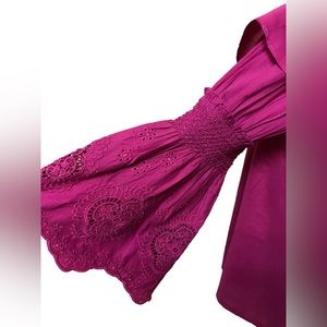 Nordstroms ANA Large Fuchsia BOHO Off The Shoulder Top🌸🌸💕